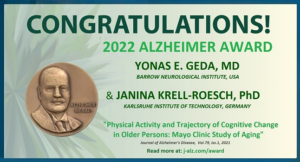 Journal of Alzheimers Disease Award
